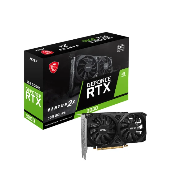 SR لـ MSI GeForce RTX 3050 VENTUS 2X 6G OC، ذاكرة G6 عالية السرعة، 14 جيجابت في الثانية، DisplayPort X 1 (v1.4a)، NVIDIA GeForce RTX 3050 #1