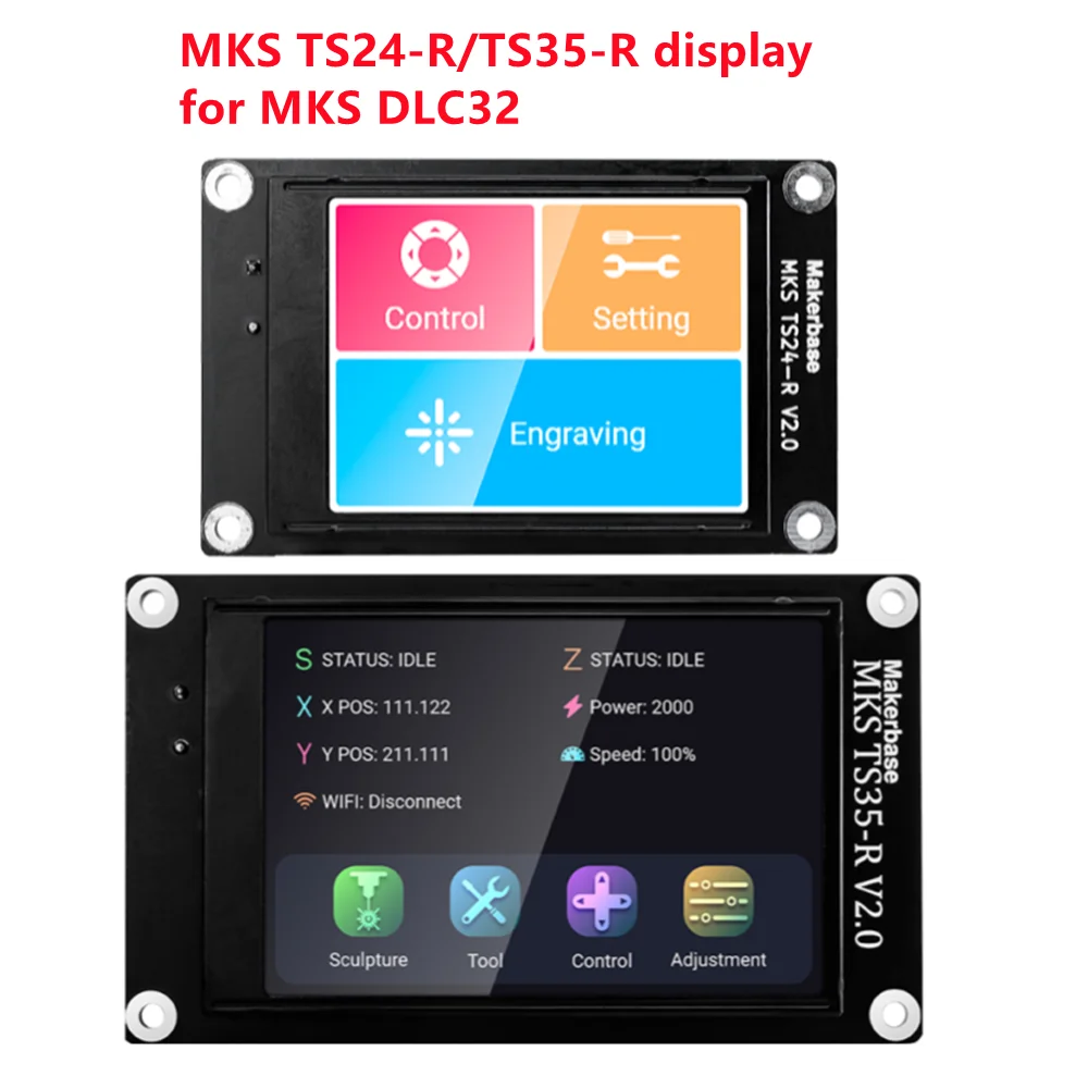 Makerbase Mks TS35 TS24 Touch Screen Ts3.5 Ts2.4 Tft Lcd Shield For Mks Dlc32 V2.0 Control Card 32 Bit Cnc Offline Controller