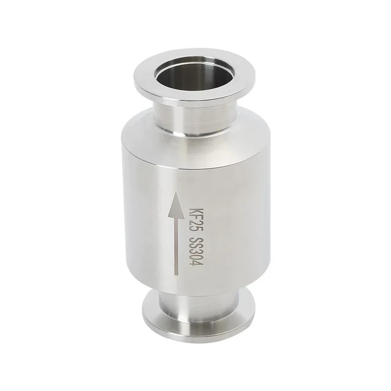 304 Stainless Steel KF Clamp Check Valve Vacuum Non Return Valve Exhaust One Way Valve for Vacuum Pump System
