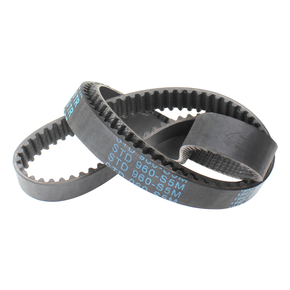 المطاط حزام S5M-945/950/960/965/975/980/1000/1025/1040 الأسنان الملعب 5.0 مللي متر دائرة قوس الأسنان بكرة حزام العرض 10/15/20/25/30 مللي متر