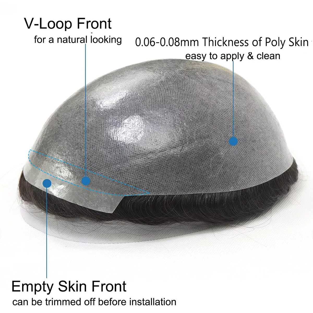 Undetectable Men's Capillary Prosthesis Wig