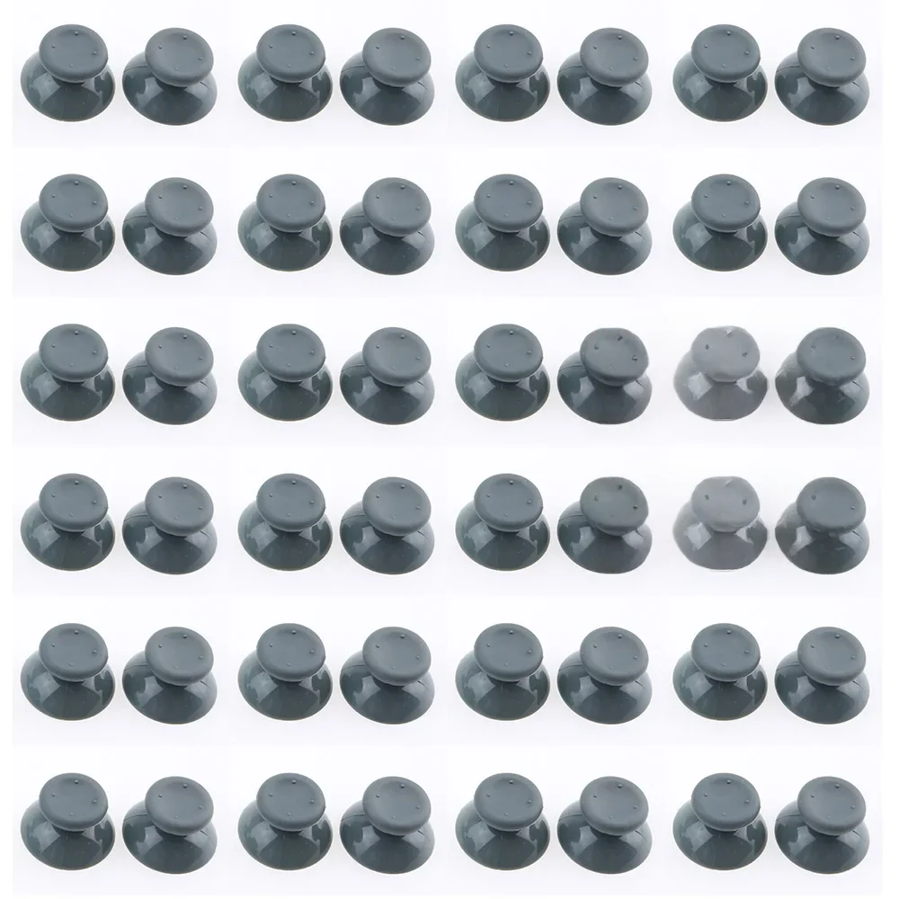 10 szt. czarnych/szarych nakładek na analogowe gałki (thumbsticky) do kontrolera Xbox 360, nakładki na joystick, grzybki, osłonki na uchwyty. — zdjęcie 2