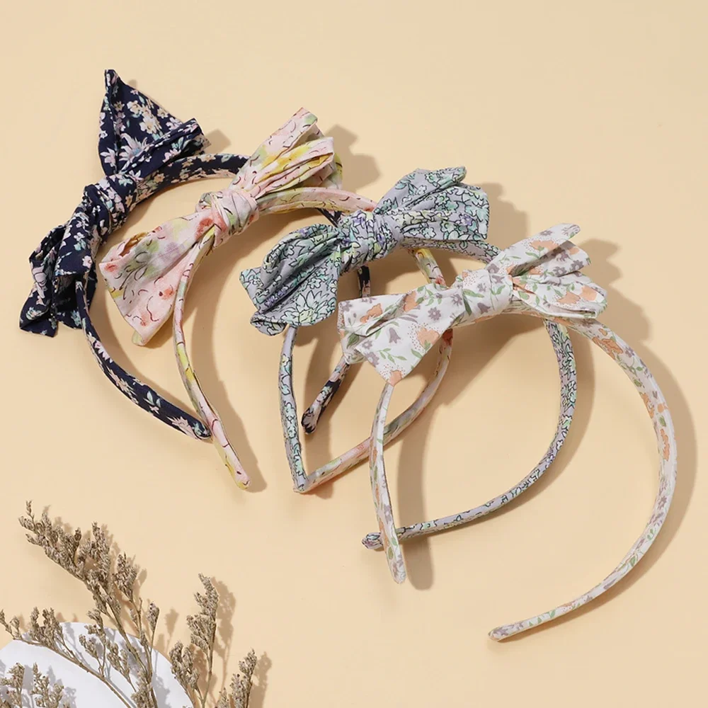 Nowe obręcze do włosów dla dziewczynek Opaski do włosów Retro Francuski styl druku Moda Najnowsze designerskie kokardki Opaska do włosów Akcesoria do włosów — zdjęcie 2