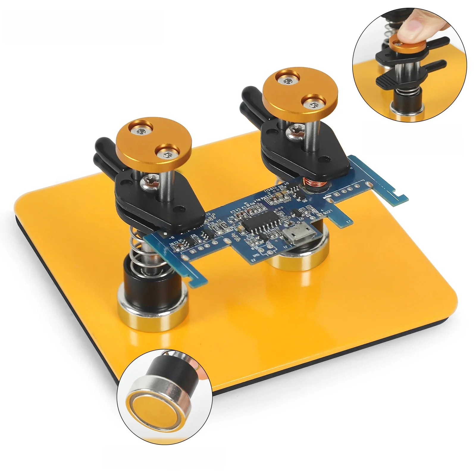 Toolour Magnetische Helpende Handen Soldeergereedschap Druk Afstand aanpassen PCB Clip Soldeerdraadhouder voor solderen/elektronica Reparatie - afbeelding 2