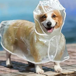 Dog raincoat, clear PVC for medium dog breeds , waterproof pet poncho with snap closure, perfect for outdoor dog walking raincoa