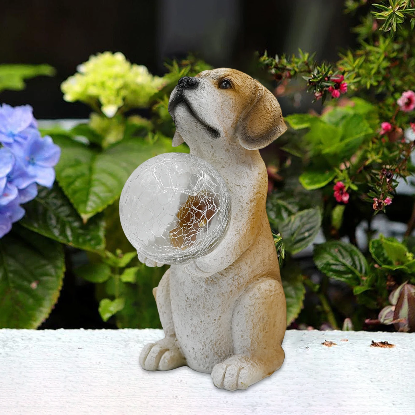 

Creative Solar Dog Garden Statue Courtyard Simulation Animal Light Funny Outdoor Yard Figurine for Balcony Decorative Ornament