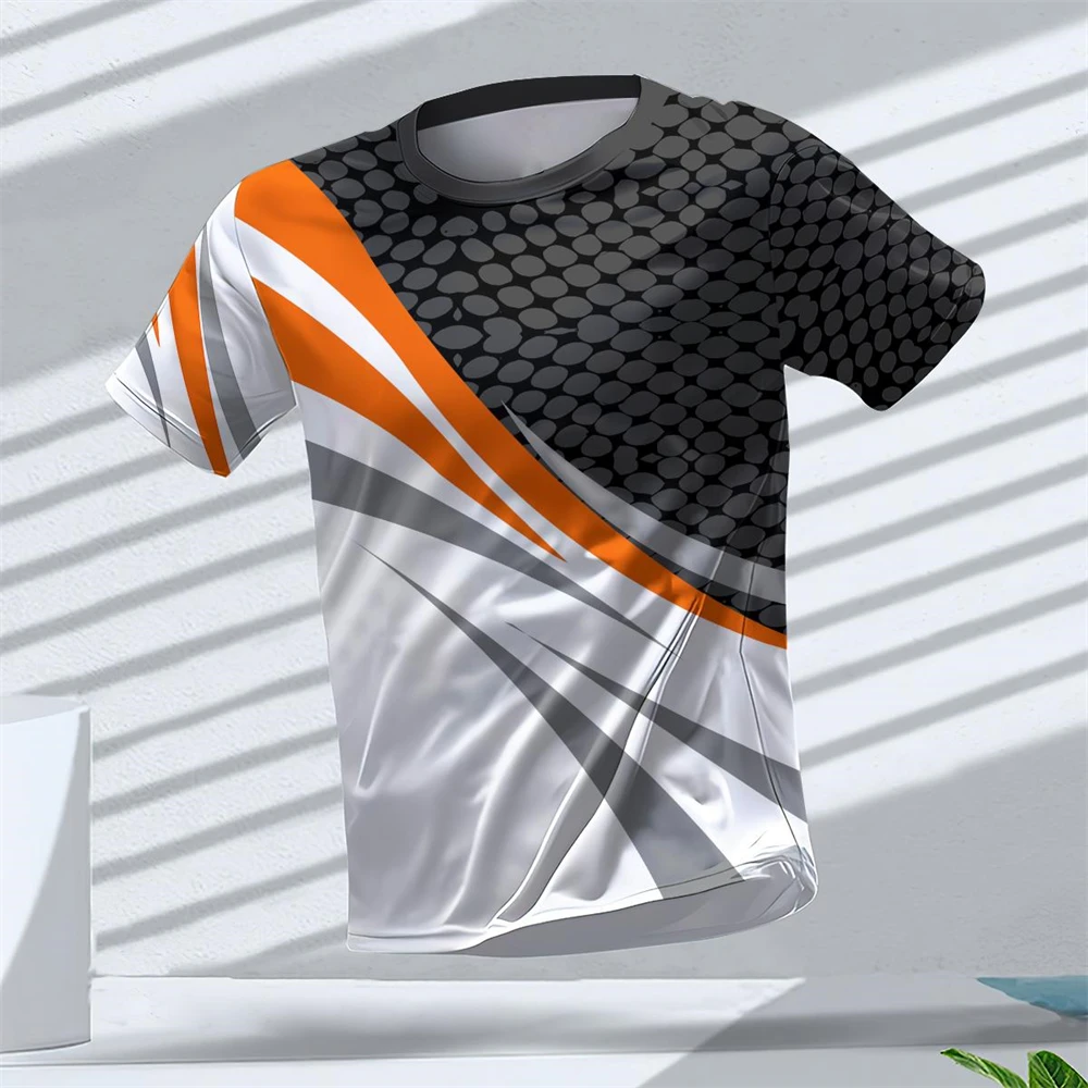 Summer Adult 3D Digital Printed T-shirt Outdoor Running Speed Dry Breathable Comfortable Sports and Leisure Round Neck Top