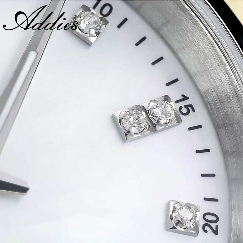 ADDIES Ladies Watch Women 31mm Sapphire Crystal 316L Steel Diamond Dial Japanese Quartz Movement Waterproof Fashion Wristwatch
