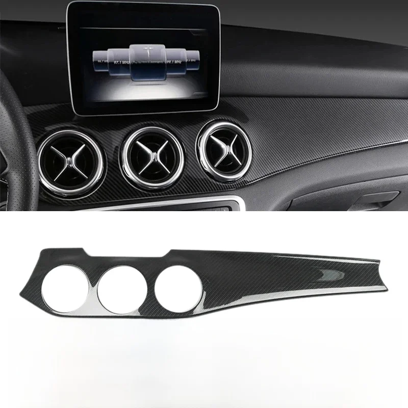 Panneau de climatisation de console centrale Prada en fibre de carbone, décoration pour Mercedes Benz W176 GLA XACHCLA C117 2013-2019