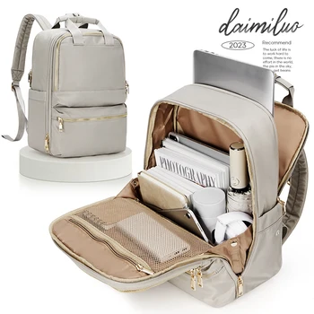 תיק גב לנשים מותג יוקרה עם נפח גדול למחשב נייד, תיקי עבודה אלגנטיים, תיקי טיסה לגברים