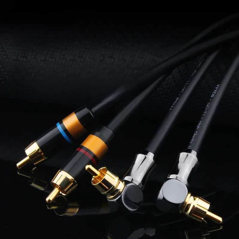 YYTCG Kabel RCA 2RCA do 2 RCA męski do męskiego pozłacany kabel audio RCA do kina domowego DVD TV Wzmacniacz 1M 2M 3M 5M 1.5M — zdjęcie produktu 7
