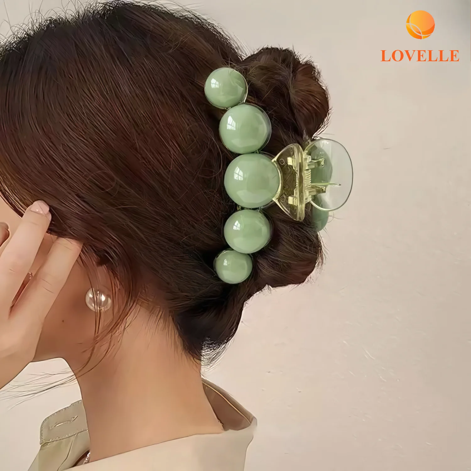 LOVELLO Hair Decoration 10CM Size High Quality Nonslip Acrylic Hair Claw Clip Colorful for Girls Lady Women Hair Using image 2