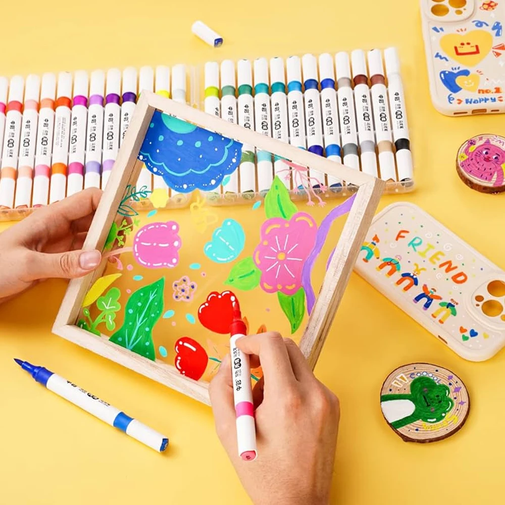Acrylic Pens for Ceramic and Wood Permanent Markers Vibrant Colors and High Coverage