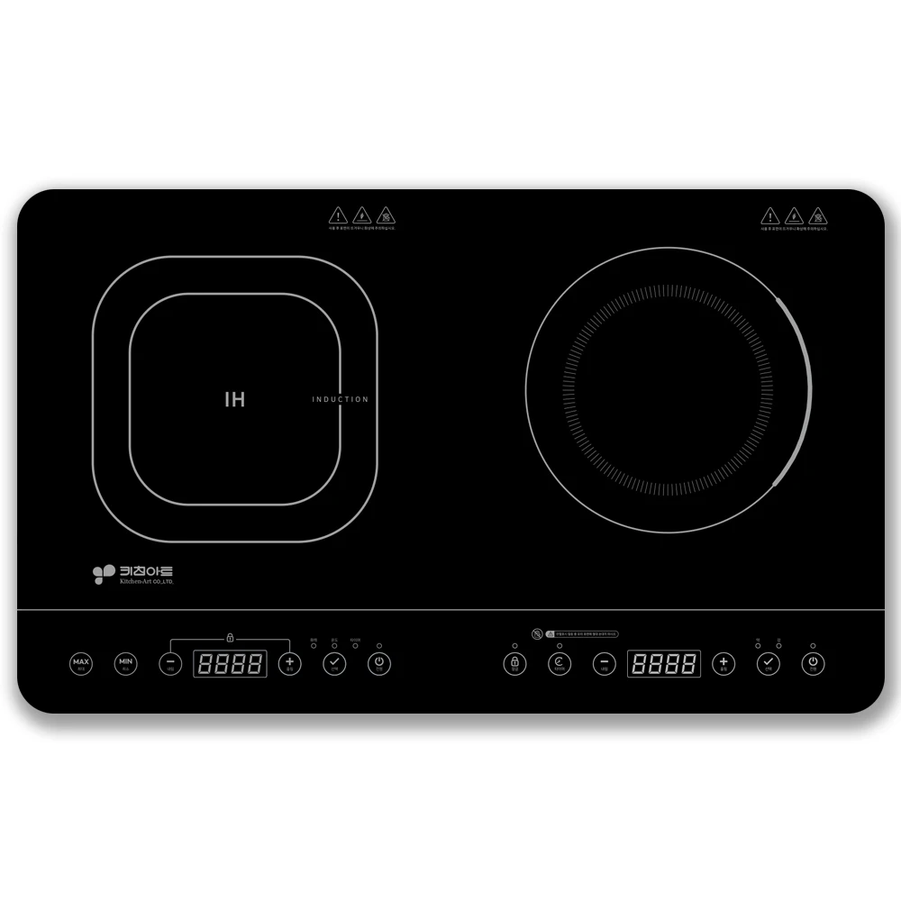 مجموعة كهربائية هجينة عالية الجودة تعمل بالحث مع قفل أمان ، مؤقت بفتحتين ، طلاء سيراميك ، سهلة التنظيف ، جميع الحاويات ،