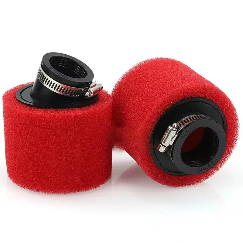 Filtre à air en mousse rouge, éponge nettoyante pour cyclomoteur scooter D343 Pit Bike moto, 35mm 38mm 42mm 45mm 48mm