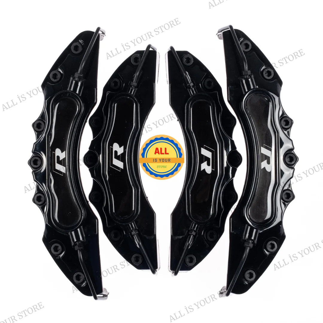 For PASSAT R LINE BLACK Caliper Cover 4Pcs 16 to 21 Inches Auto Replacement Parts Accessories and Brake System Best Quality Colo