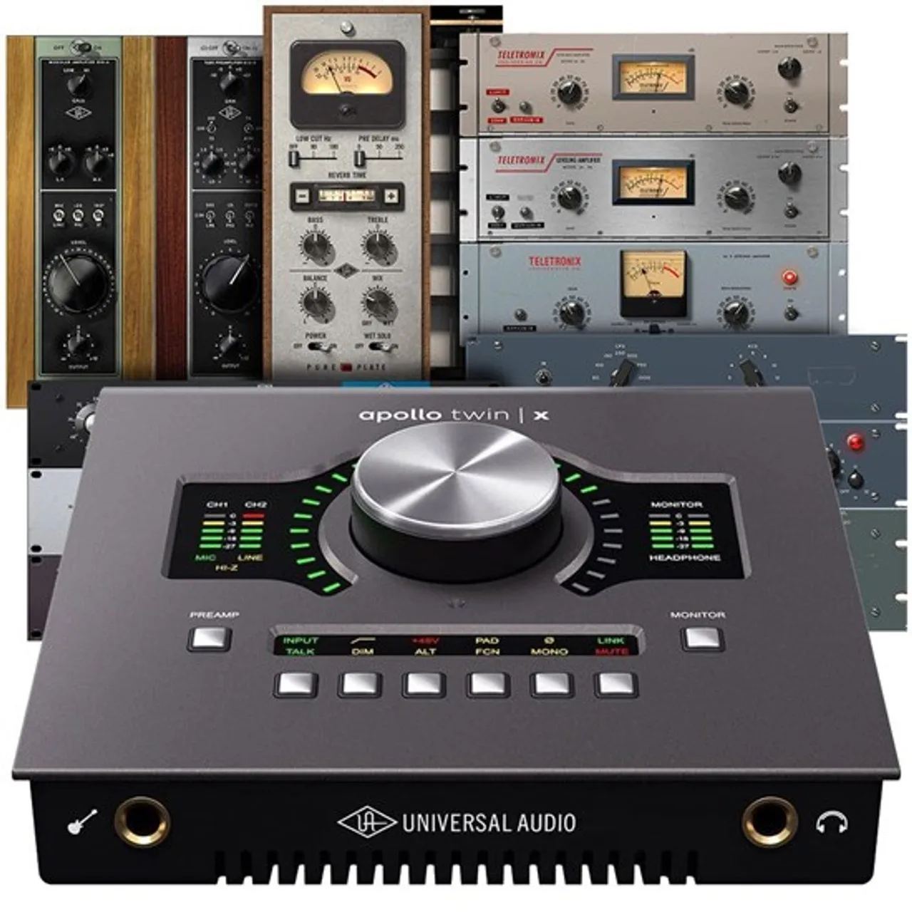 أفضل المبيعات على واجهة الصوت Universal Audio Apollo Twin X DUO Heritage Edition 10x6 Thunderbolt مع UAD DSP