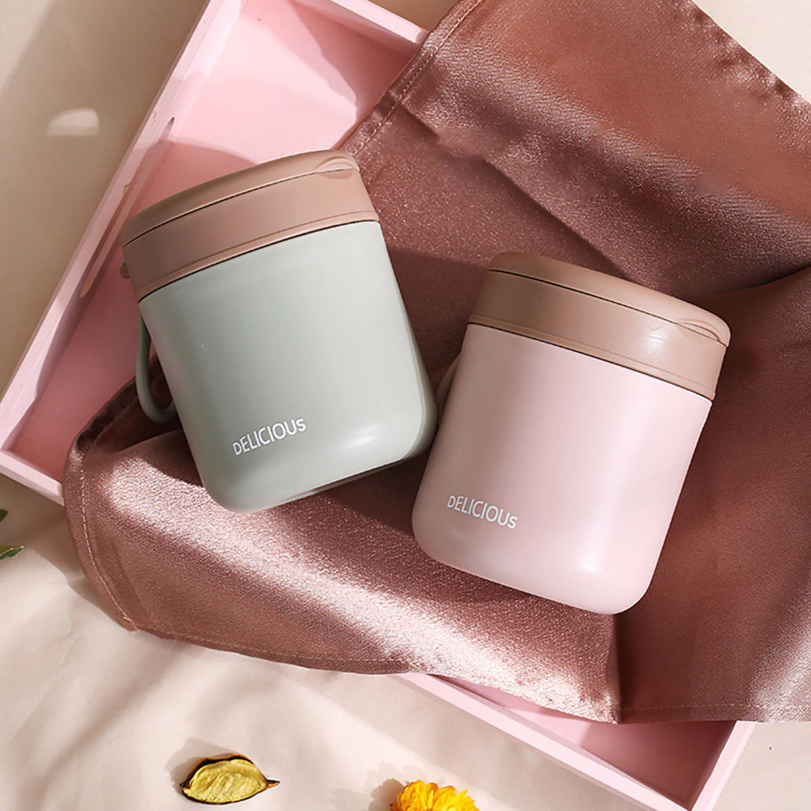430ML Soup Cup Stainless Steel Leakproof Portable Thermal Jar Wide Mouth Soup Container for Travel Office School Outdoor