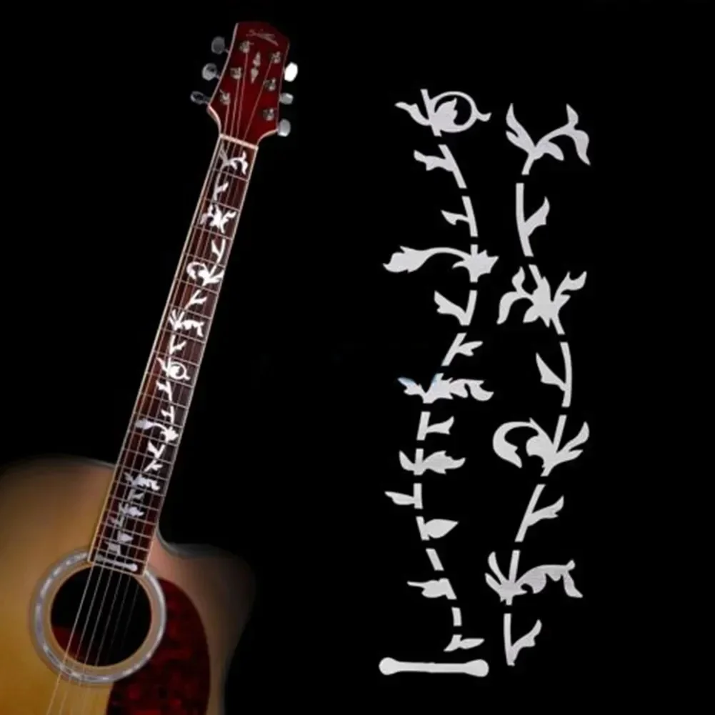 Tree Of Life Guitar Bass Inlay Sticker Fretboard DIY Decoration Markers Silver Ultra Thin Sticker Ukulele Guitarra Accessories