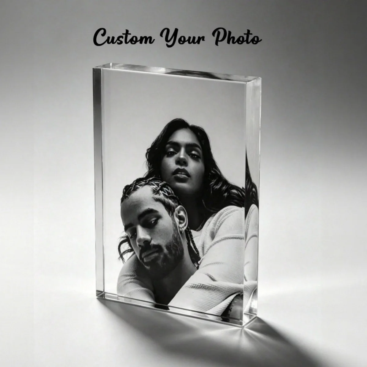 1 Custom Acrylic Plaque – Customizable with Photos; Birthday Gift for Friends, Women, Mothers, and Grandmothers; Tabletop Orname