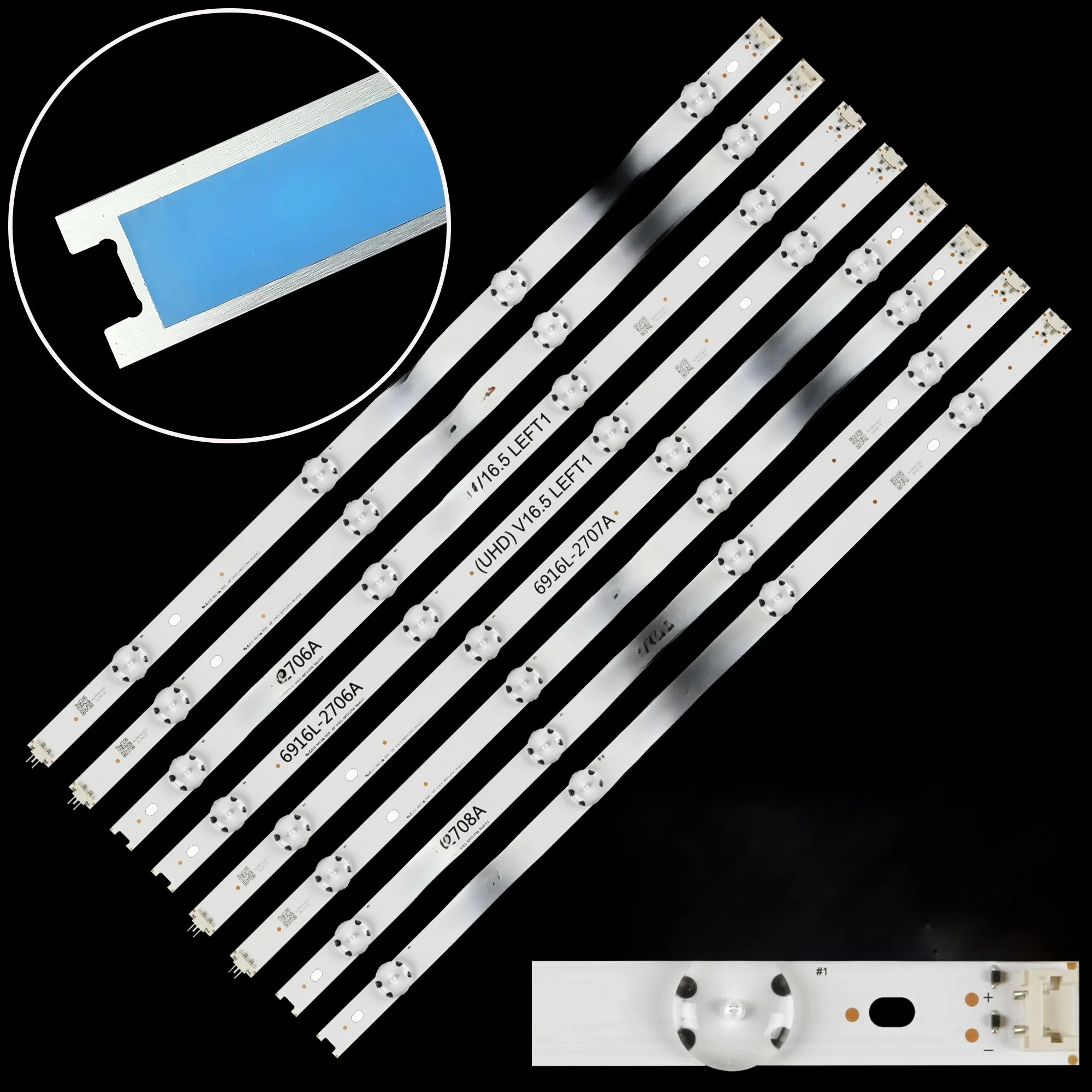 8 szt. Podświetlenie LED do LG49 "V16 ART3 2551 49" V16.5 ART3 2705 49UH6500 49UH6507 49UH6509 49UH650 49UH652T 49UH664V 49UH668V — zdjęcie produktu 7