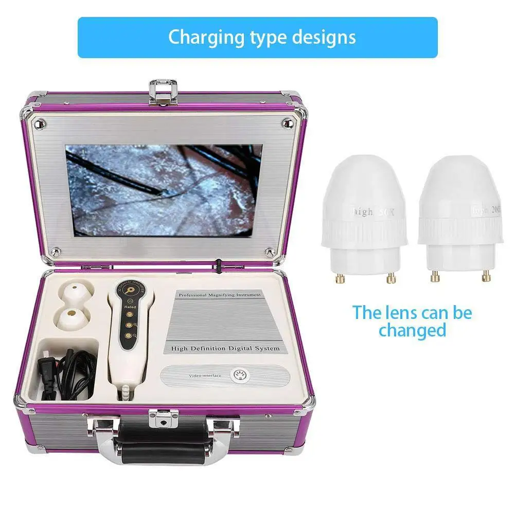 

10-дюймовый ЖК-анализатор кожи и волос, детектор кожи головы, лица, косметический инструмент для использования в салоне, массажер для головы, инструмент