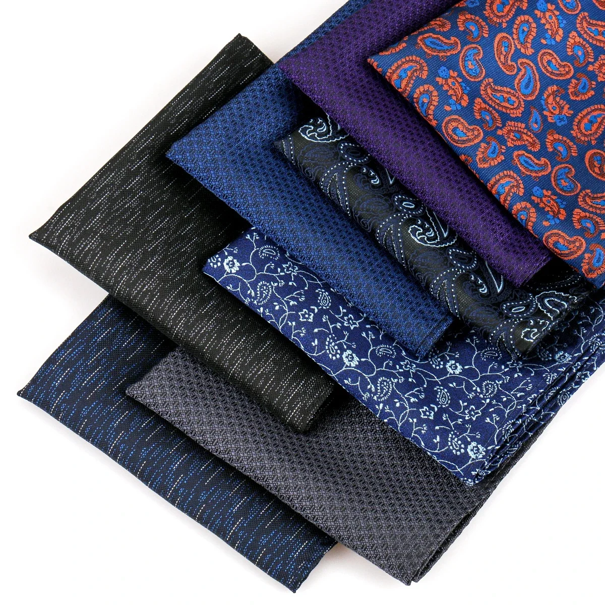 Mouchoir de poche carré pour hommes, mouchoir de mariage Paisley à pois multicolores, Hanky tissé Jacquare, accessoires de poche classiques, cadeaux
