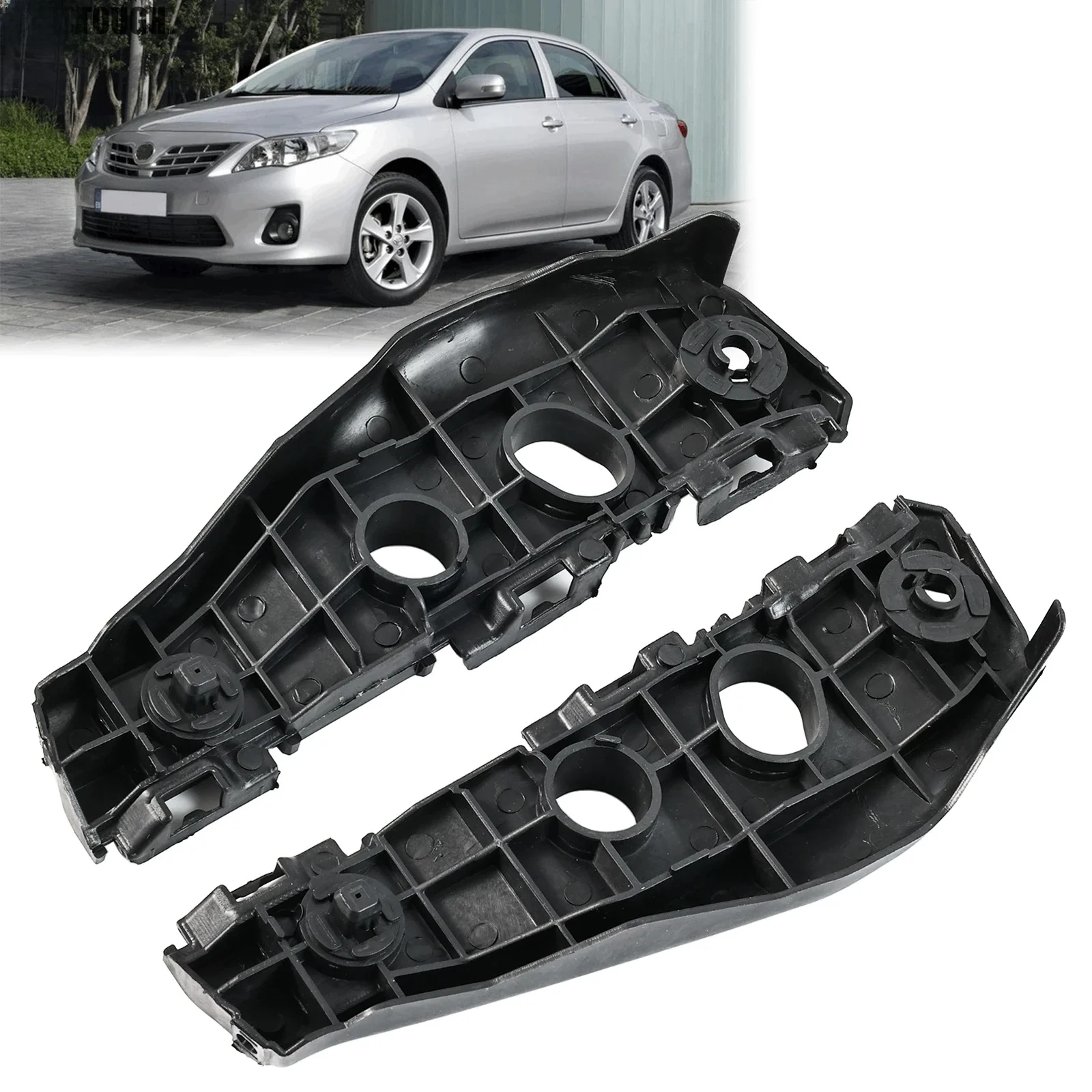 2szt Przedni lewy wspornik zderzaka samochodowego po stronie kierowcy Wspornik zderzaka po stronie pasażera do Toyota Corolla 2009-10 52116-02130/12390 — zdjęcie 2