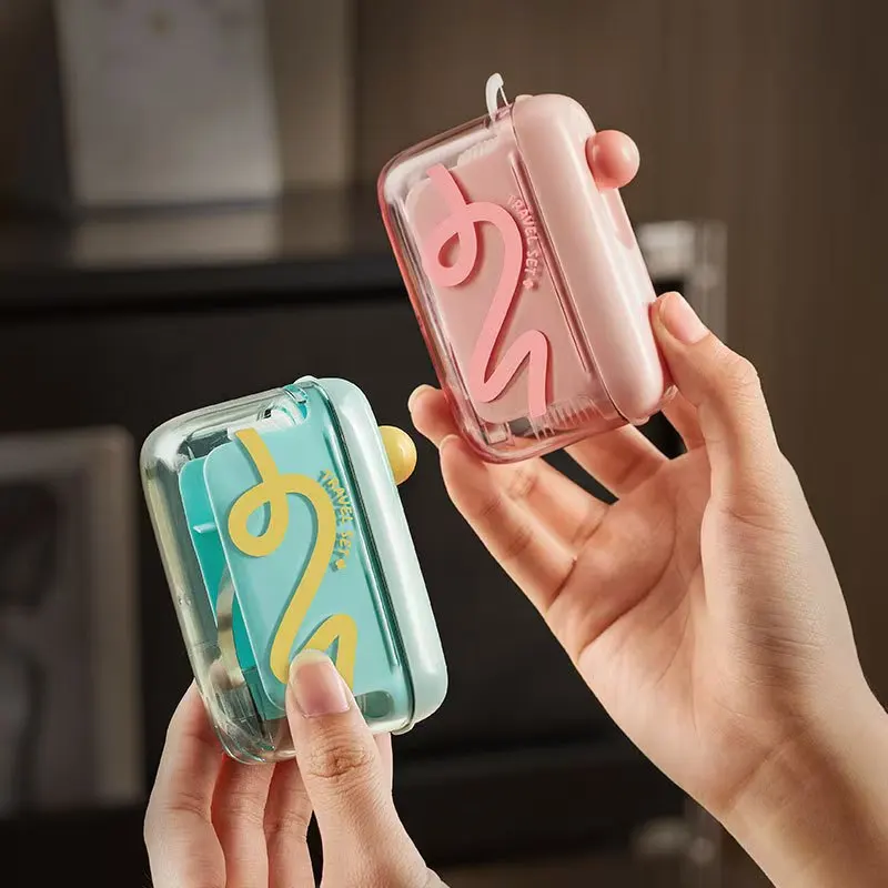 1-Pack Fun Dopamine Portable Dental Floss Box for Home Use, Disposable Floss Dispenser with Automatic Pop-Up Storage Box, Valentine's Day, Christmas, Gift