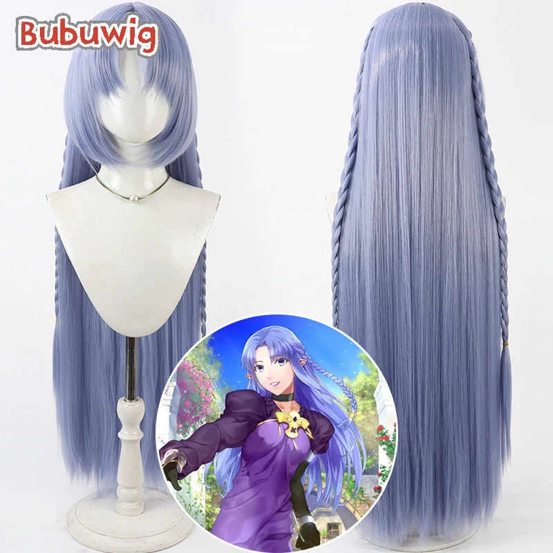 

Bubuwig Synthetic Hair Medea Cosplay Wigs Game Fate/stay night Medea Halloween 80cm Long Straight Light Blue Wig Heat Resistant