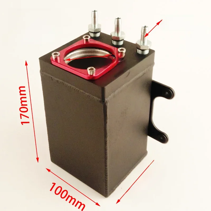 60mm wyścigi zewnętrzne 044 pompa paliwa zbiornik wyścigi czarny kęs aluminium AN6 montaż pojemnik do ściągania oleju zbiornik wyrównawczy paliwa oct-1115-bk — zdjęcie 2