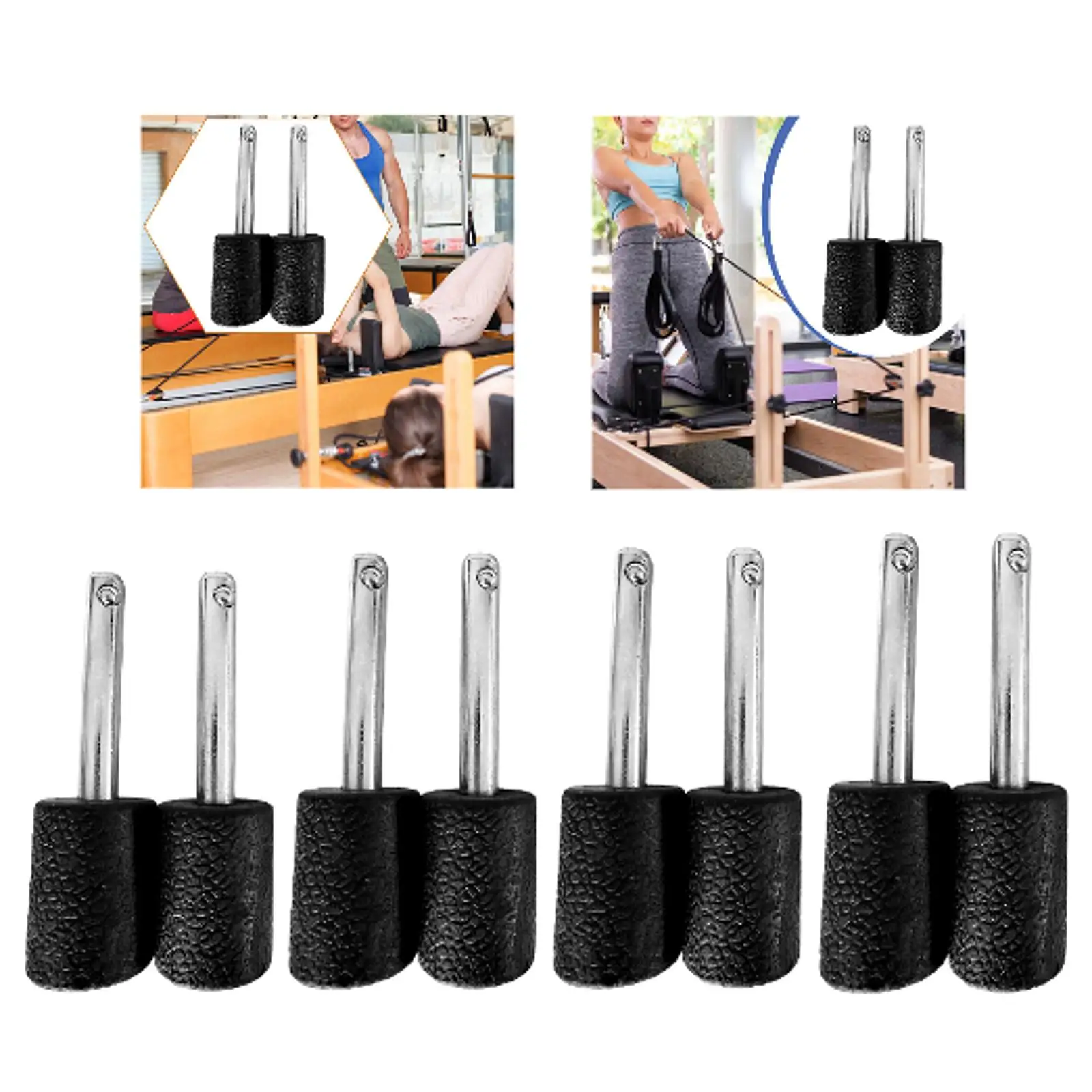 Tapón reformador de Pilates, pieza de repuesto resistente de 40-70mm, fácil de instalar, accesorio de repuesto para equipo de ejercicio duradero, 2 piezas