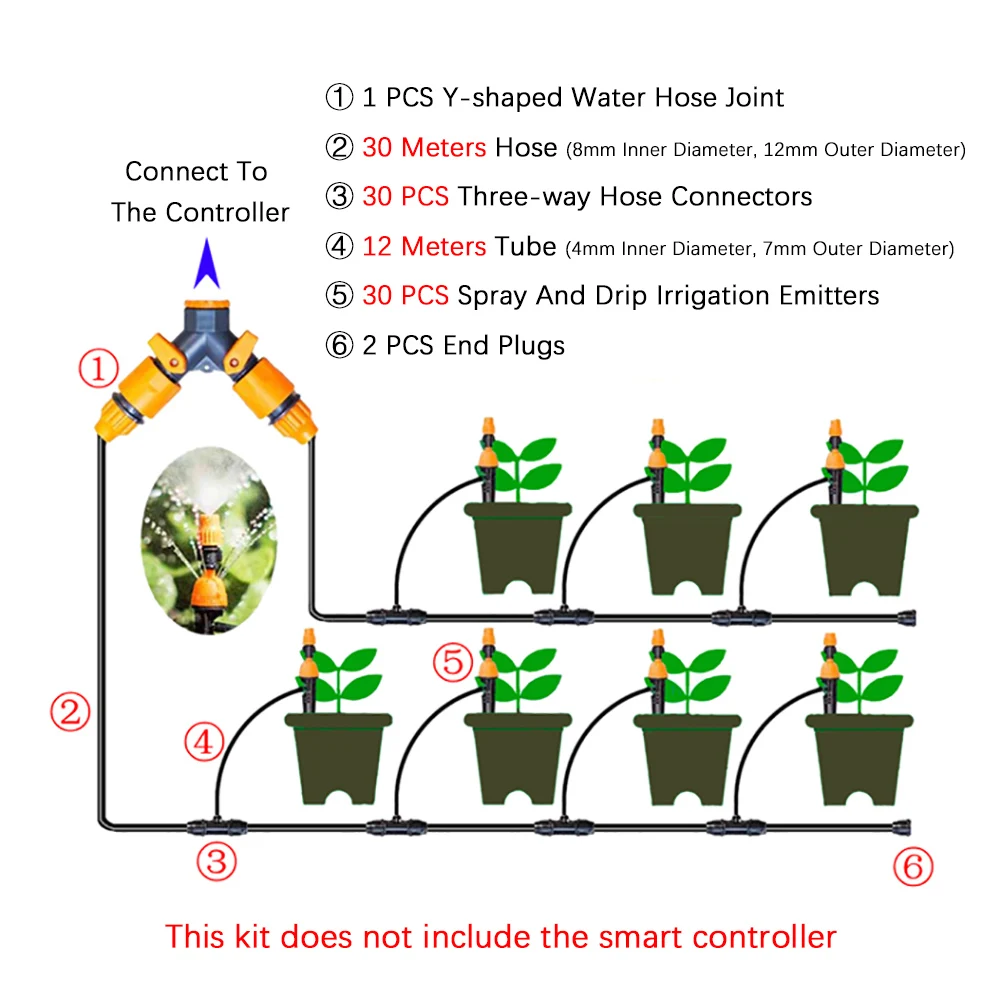 WIFI Intelligent Watering Device Timed Automatic Spray Irrigation System Remote APP Controller Garden Watering Timer Irrigator