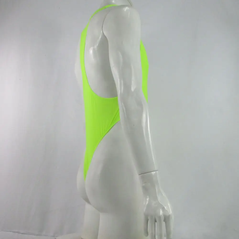 Mens G3912 bodysuit Thong Leotard Nylon spandex Open Crotch High Cut new style Silky Thin Jersey