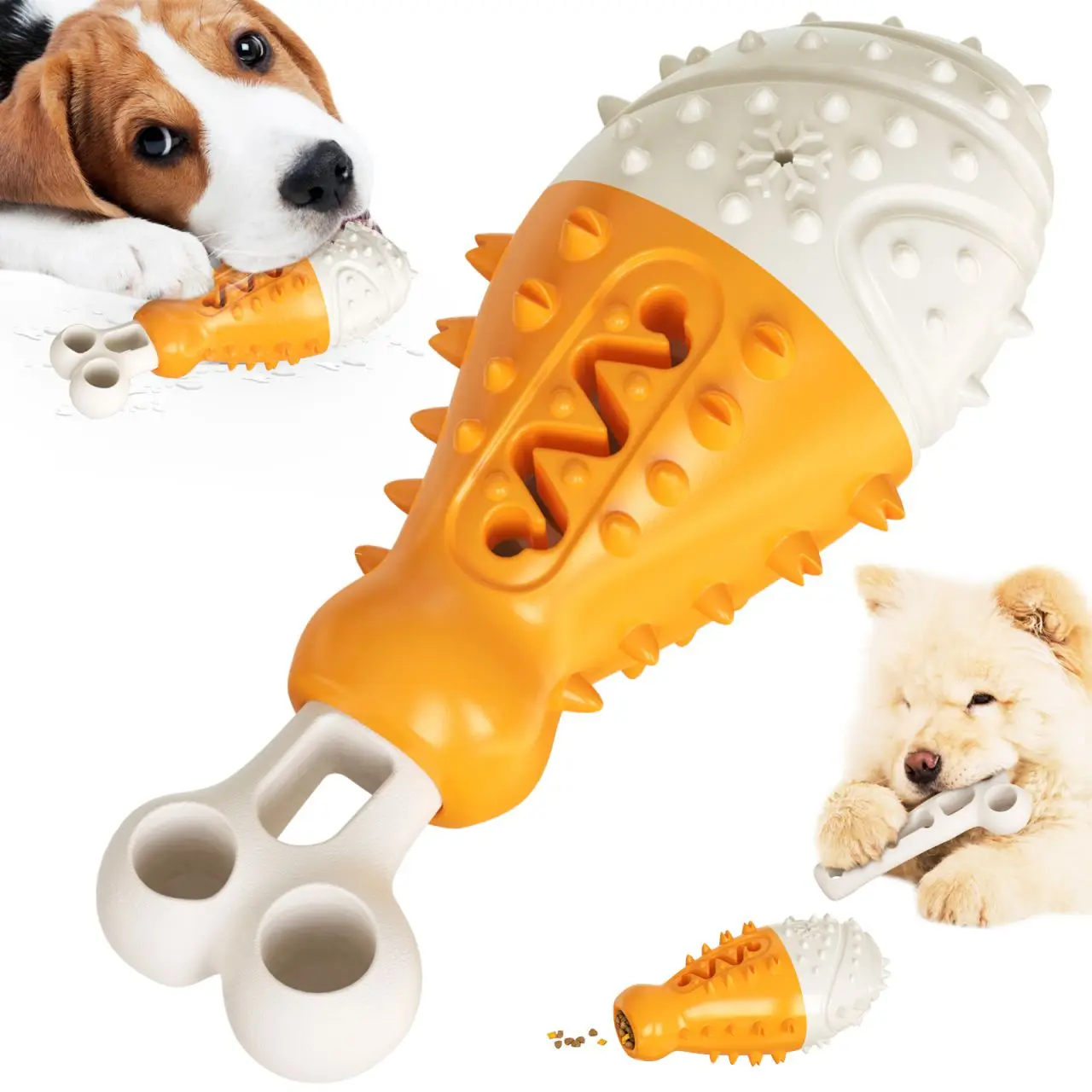 Big Dog Chew Toys Fun Squeaky Safe Materials Super Durable Tree Branch Designed Tougher than Bones Indoor Outdoor Pet Supplies