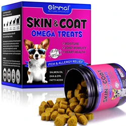 Skin & Coat Omega 3 Treats for Dogs Shedding Skin Allergy Itch Relief Hot Spots Treatment Joint Health Supplement Chicken Flavor