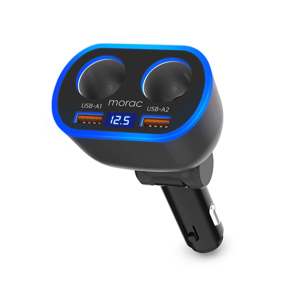 MORAC 모락 네다 D4 시거잭 2소켓 USB 2포트 차량용 고속 시거잭 시가잭 충전기