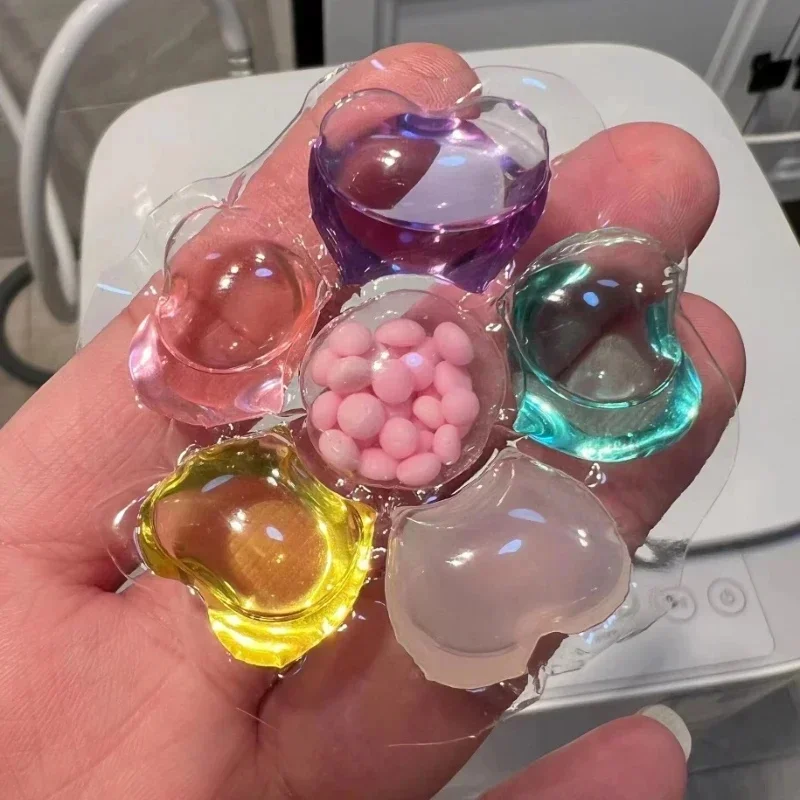 Perles à lessive 6 en 1, parfum durable, décontamination, liquide concentré pour le linge, nettoyage des taches, boules à lessive