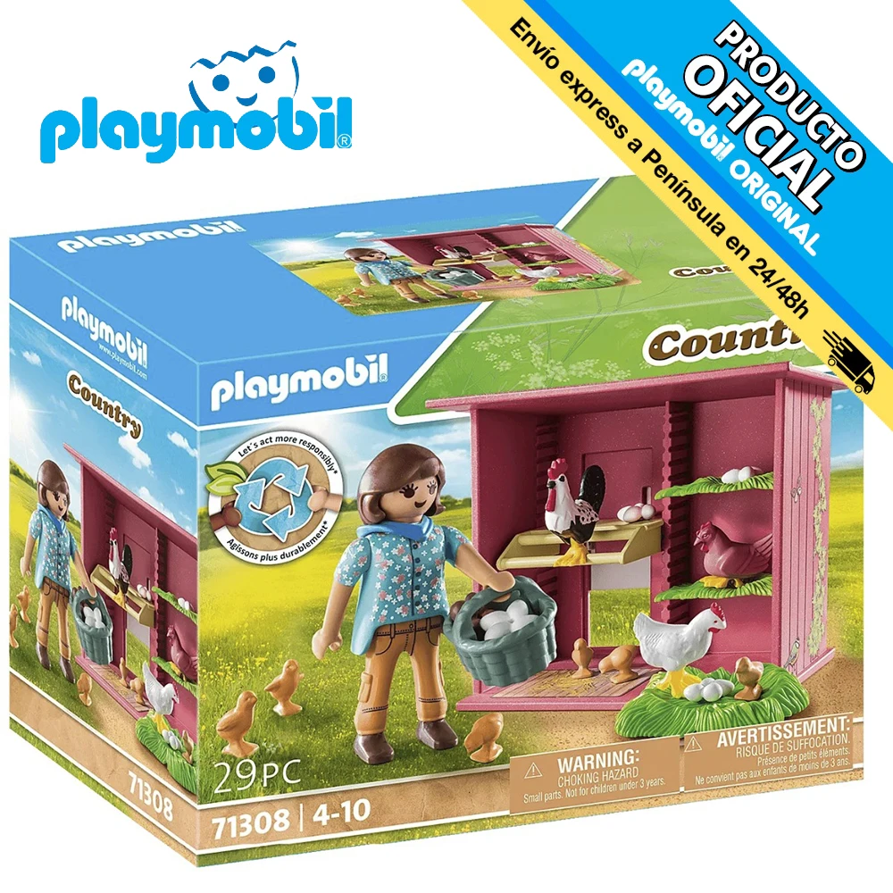 Playmobil chicken coop, 71308, original, toys, boys, girls, gifts, collector, figures, dolls, shop, with box, new, official license, man, woman, clicks, famobil, animals