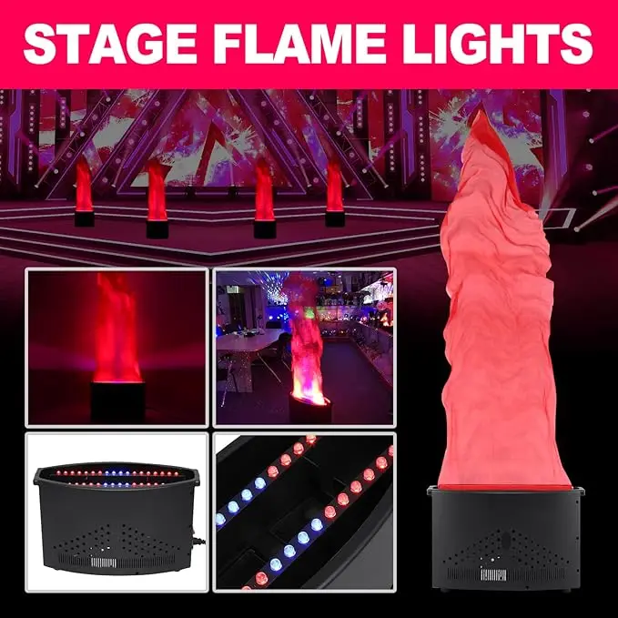 RGB LED Flame Machine 120w Colorful Flame lamp For Shows DJ Bar Full Color Silk Flame Effect Light Recommened