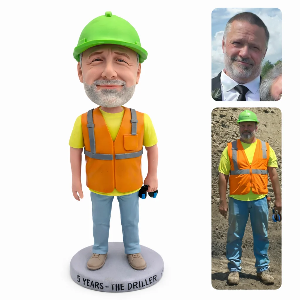 Custom Bobblehead from Photo, Handmade Personalized Figurine with Your Face, Unique Gift for Birthday, Anniversary, Wedding