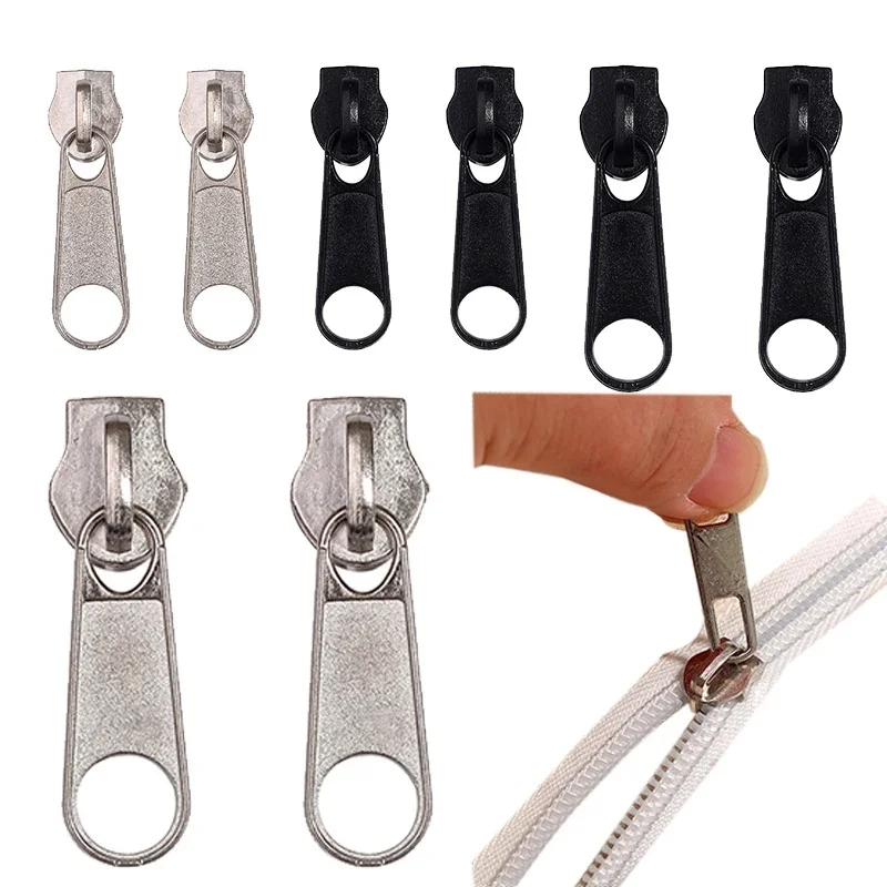 Kit de réparation de fermeture éclair universelle, 4 tailles, remplacement de curseur de fermeture éclair, sauvetage des dents, couture de vêtements, sac, fermetures éclair, accessoires d'outils