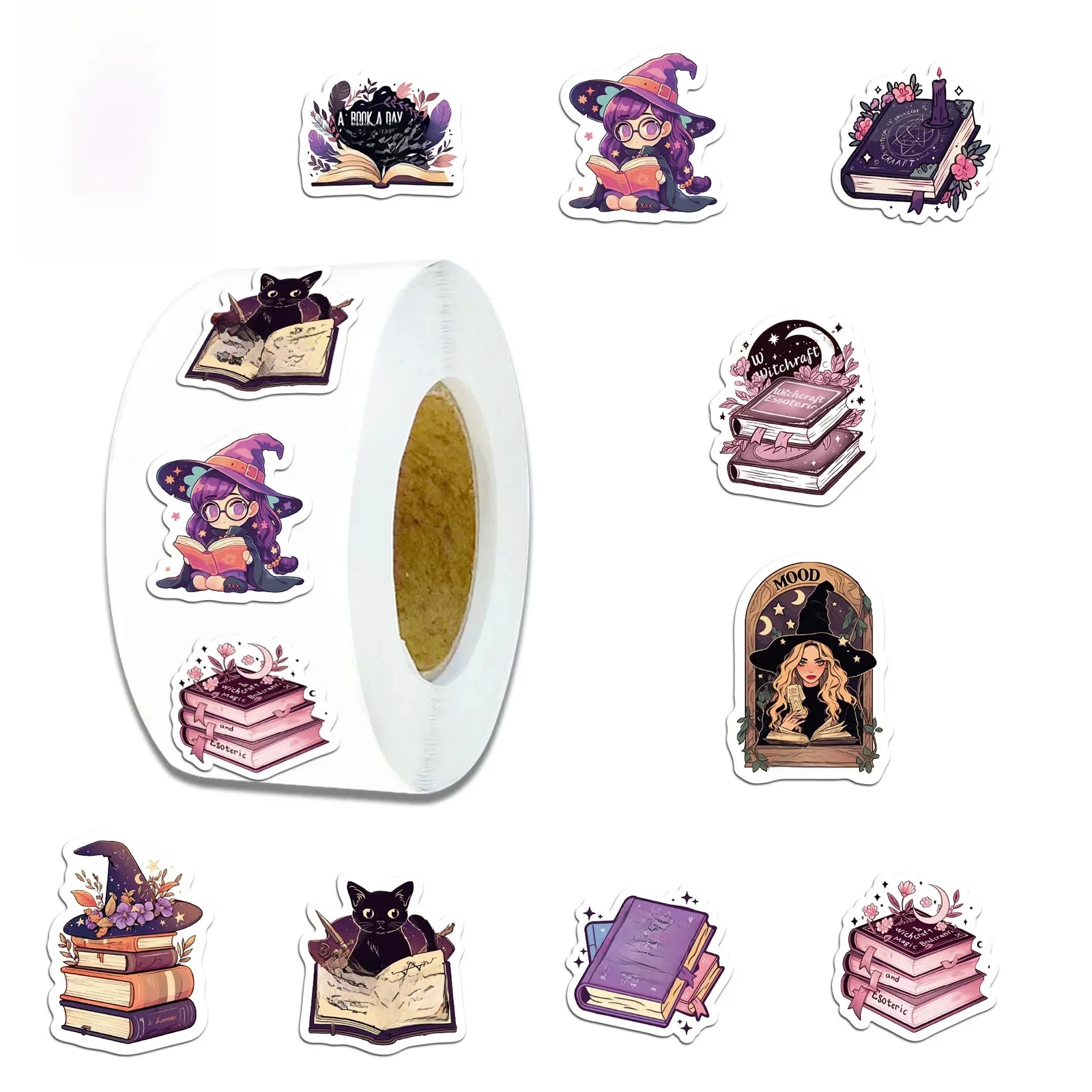 500 STKS Magische Boekstickers Prachtige Hand Account Materialen Telefoonhoesjes Laptop Koffers Waterbekers Waterdichte Stickers - afbeelding 2
