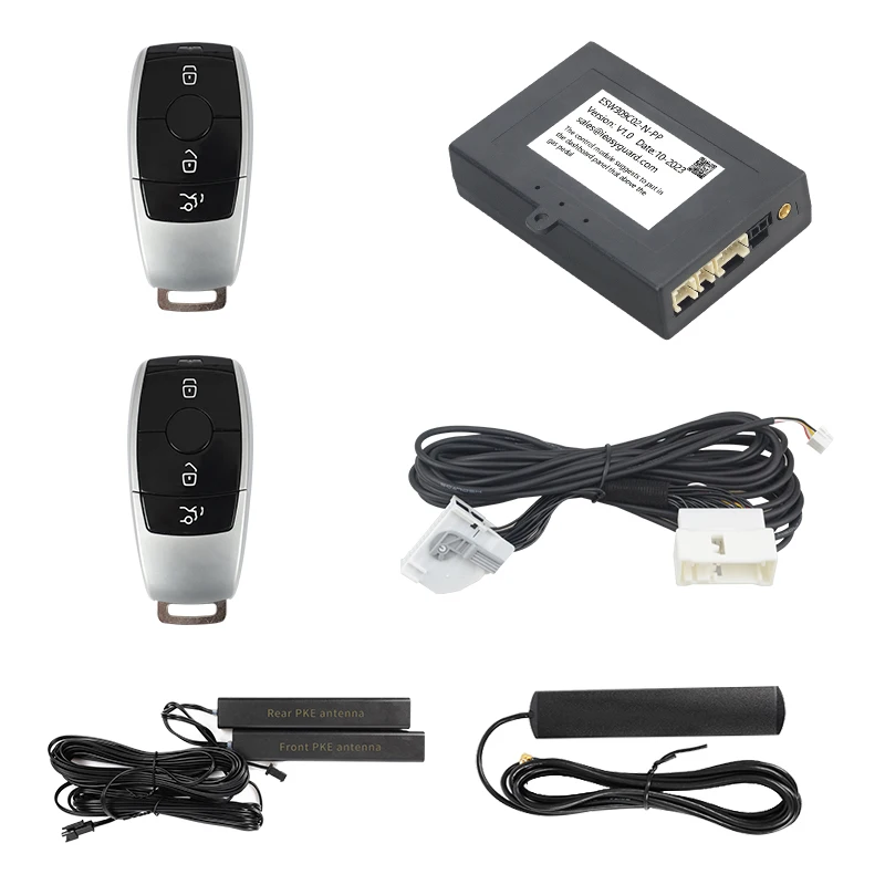 EASYGUARD Pke Smart Key Kit for 2014+ Benz C W205, E 213, G W166, S W222, GLC, GLS, CLA, CLS Keyless Entry Without Comfort Acces