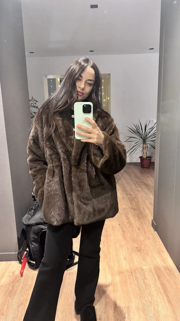 Mumaroho 2026 Winter Women Luxury Faux Fur Jacket Plush Coat Thick Warm Heavyweight Soft Fuzzy Outerwear Overcoat Thermal Lining