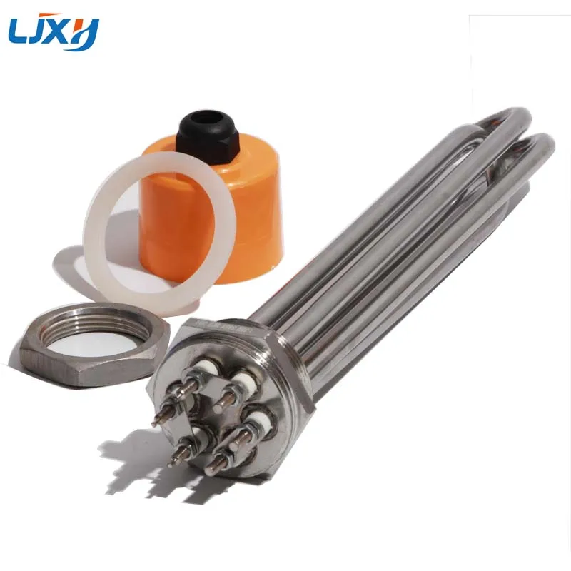 LJXH DN50(58mm) BSP Thread Water Heating Element for Water/Oil Full 304 Stainless Steel view 5