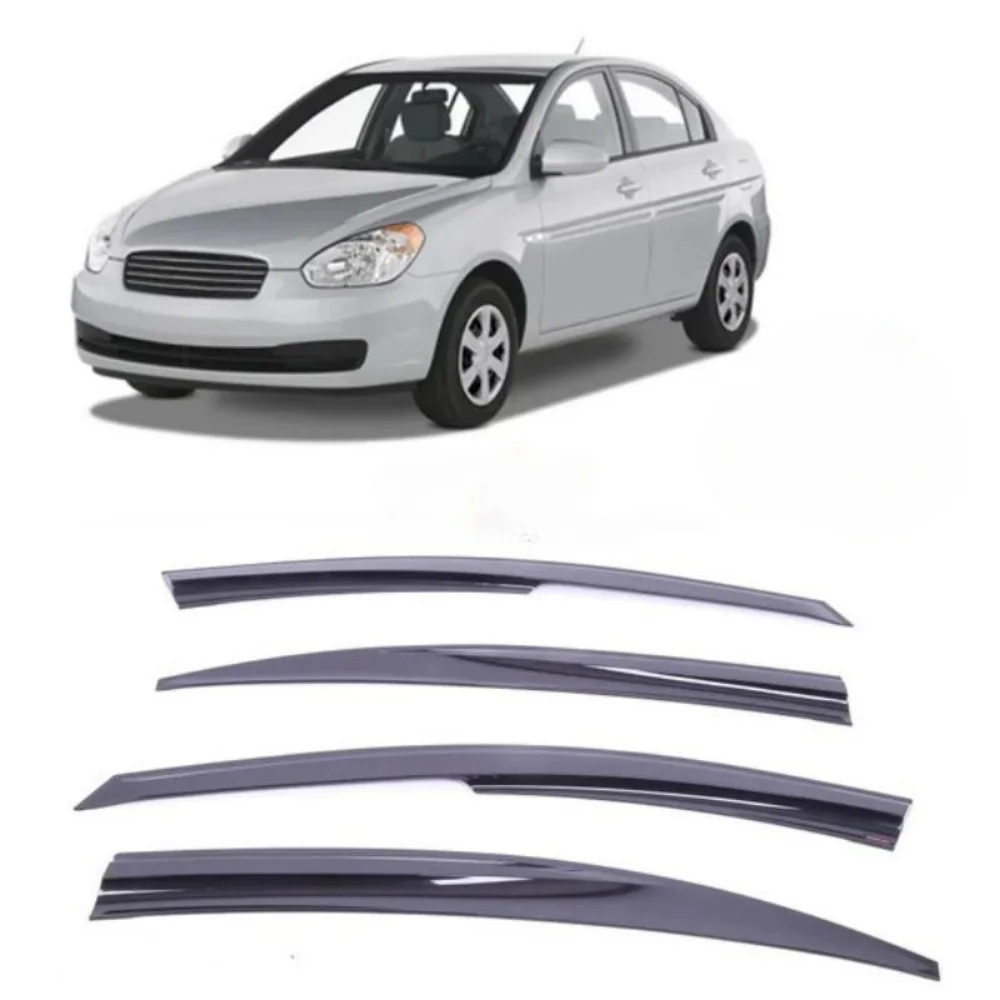 Car window accessories for Hyundai Accent Era 2006-2013 Sport Style window deflector rain cover visor awnings Exterior Accessory