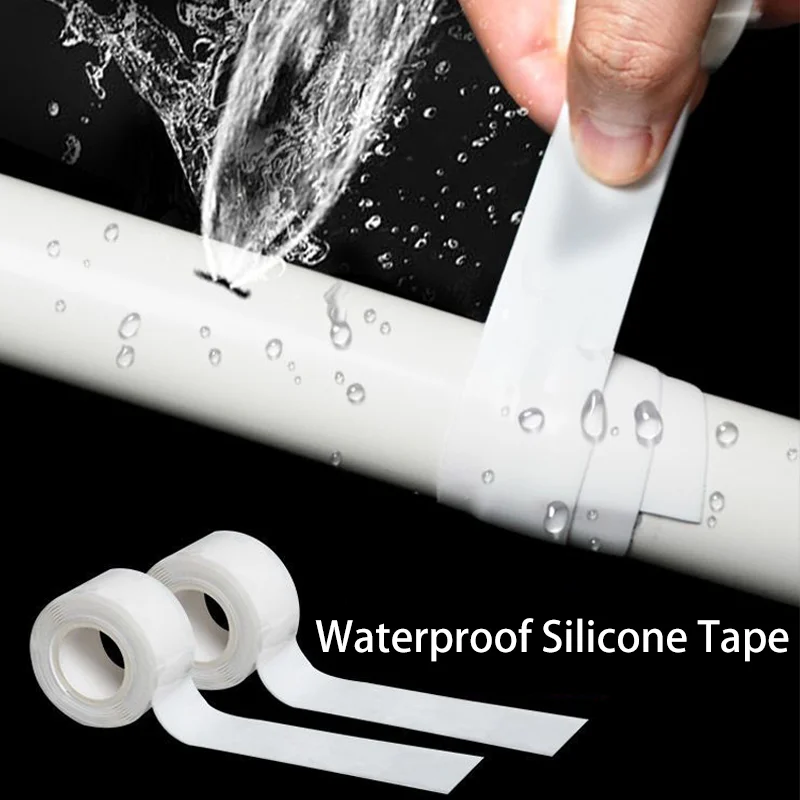 

1/3Roll 0.6mm Thickest Silicone Repair Tape! No Glue Needed, Instant Water Leak Stopper for Pipe Joints, Cracks, DIY Home Fix