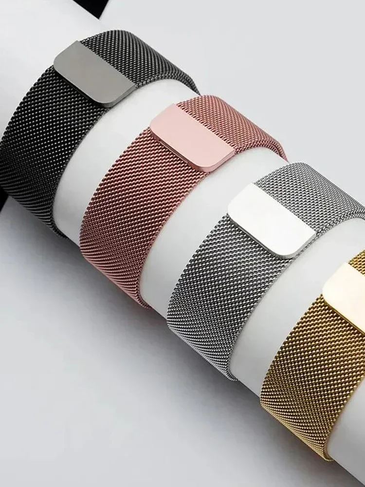 Milanese Loop Band para Apple Watch, Pulseira de Metal, Pulseira, Ultra, 49mm, 45mm, 44mm, 41mm,