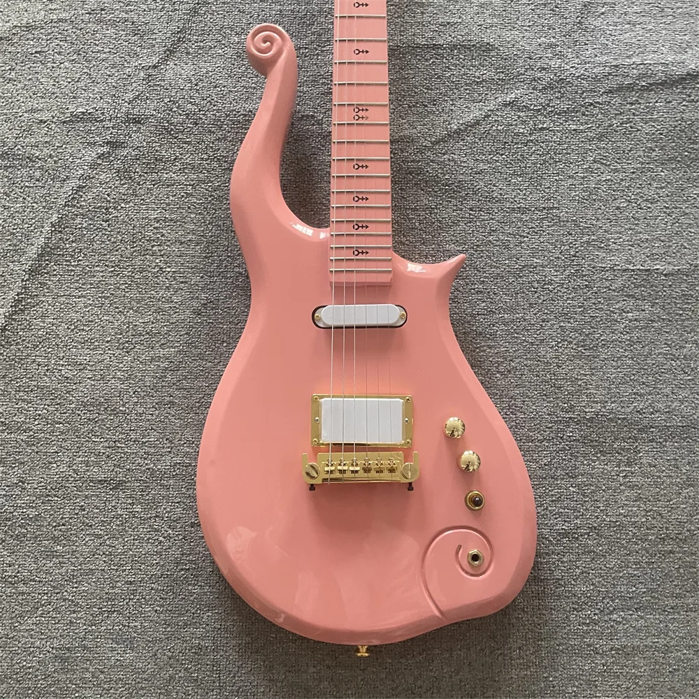 In Stock Yellow Color 1 Cloud Style Electric Guitar CNC Made Body Gold Hardware Guitars Guitarra